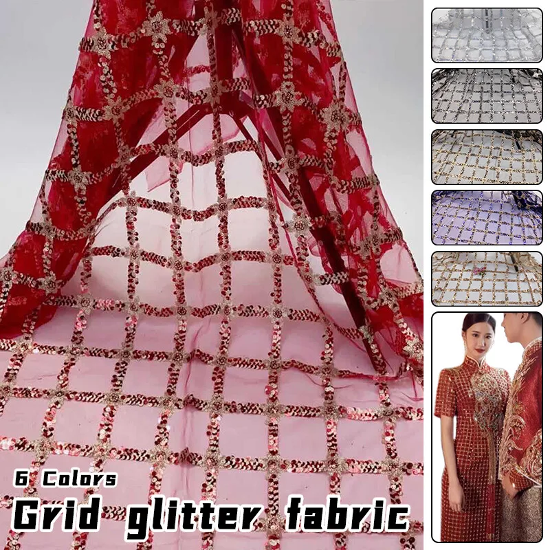 Sequin Block Embroidered Fabric Mesh Base Shiny Women Dress Diy Fashion Designer Mesh Embroidery Fabric Sew Craft Supplies
Sequin Block Embroidered Fabric Mesh Base Shiny Women Dress Diy Fashion Designer Mesh Embroidery Fabric Sew Craft Supplies