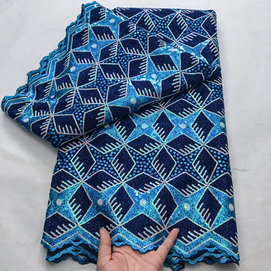 Blue Nigerian Lace Fabric High Quality 5 Yards Sequins 2025 African Mesh Lace Fabric French Wedding Dress for Women Sew A4385
Blue Nigerian Lace Fabric High Quality 5 Yards Sequins 2025 African Mesh Lace Fabric French Wedding Dress for Women Sew A4385