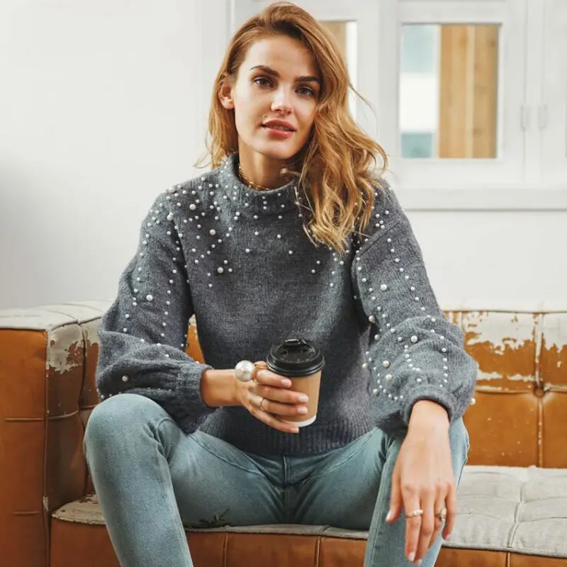 2024 Spring Autumn New Round Neck Loose Sweater Women Pearl Decoration Short Knitwear Pullover Women Top
2024 Spring Autumn New Round Neck Loose Sweater Women Pearl Decoration Short Knitwear Pullover Women Top