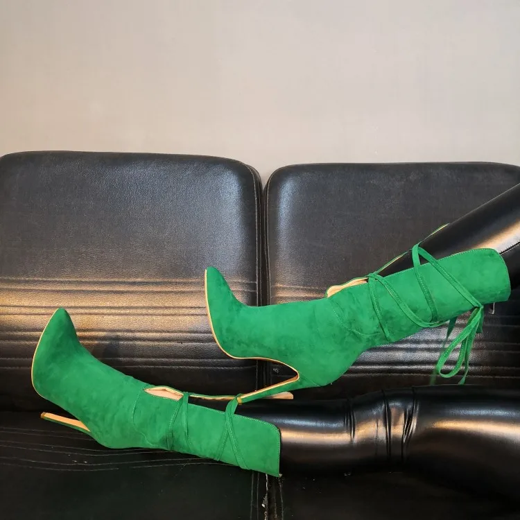 Olomm New Women Mid-Calf Winter Boots Sexy Stiletto High Heels Boots Pointed Toe Nice Green Party Shoes Women Plus US Size 5-15
Olomm New Women Mid-Calf Winter Boots Sexy Stiletto High Heels Boots Pointed Toe Nice Green Party Shoes Women Plus US Size 5-15