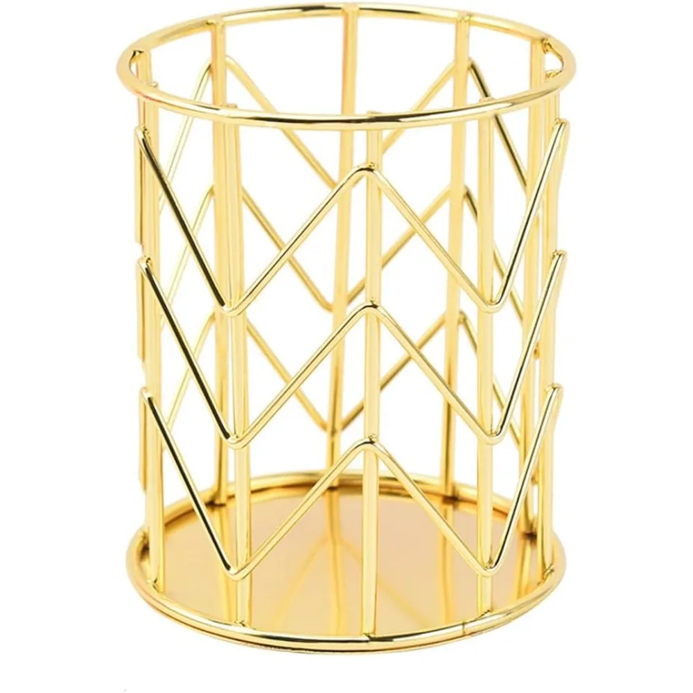 Gold Pencil Cup Wire Metal Mesh Pen Holder Make Up Brush Holder, Pen Cup Pen Organizer Accessories for Desk Office Home School
Gold Pencil Cup Wire Metal Mesh Pen Holder Make Up Brush Holder, Pen Cup Pen Organizer Accessories for Desk Office Home School