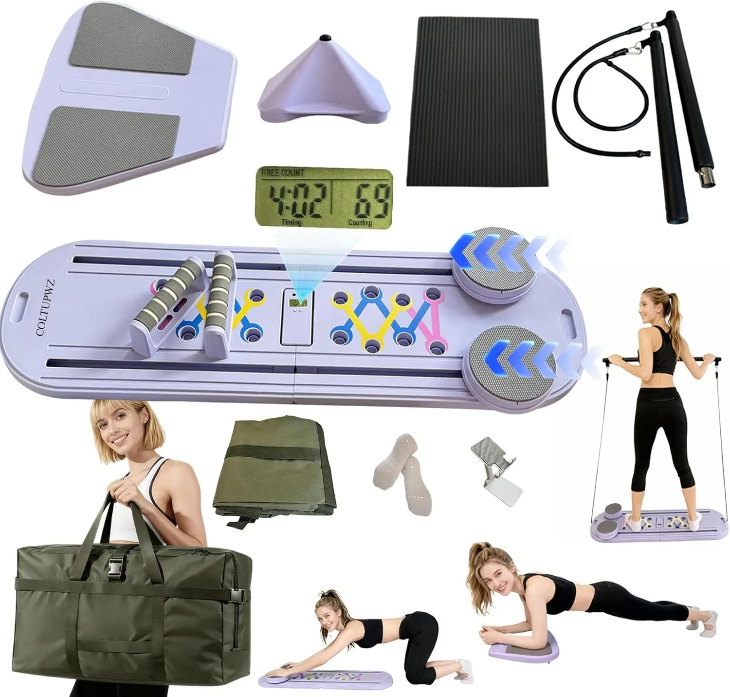 Home Workout Mini Portable Foldable Pilates Board, Multifunctional - Ideal for Women's Fitness
Home Workout Mini Portable Foldable Pilates Board, Multifunctional - Ideal for Women's Fitness