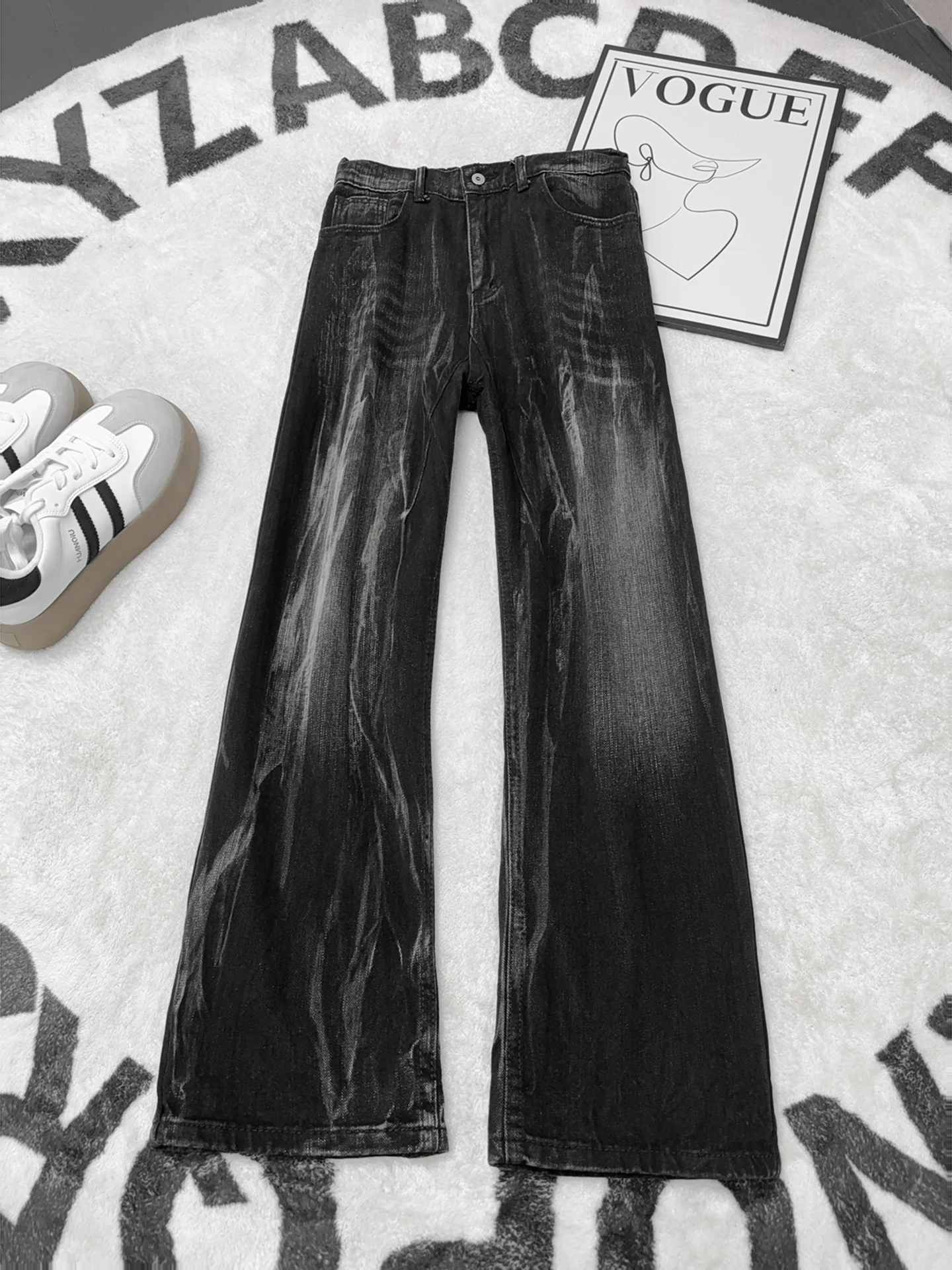 Bla Dyed Bamboo Lightning Pattern Straight Leg Jeans Men's American High Street Sle Slimming Micro Flared Knife Pants
Bla Dyed Bamboo Lightning Pattern Straight Leg Jeans Men's American High Street Sle Slimming Micro Flared Knife Pants