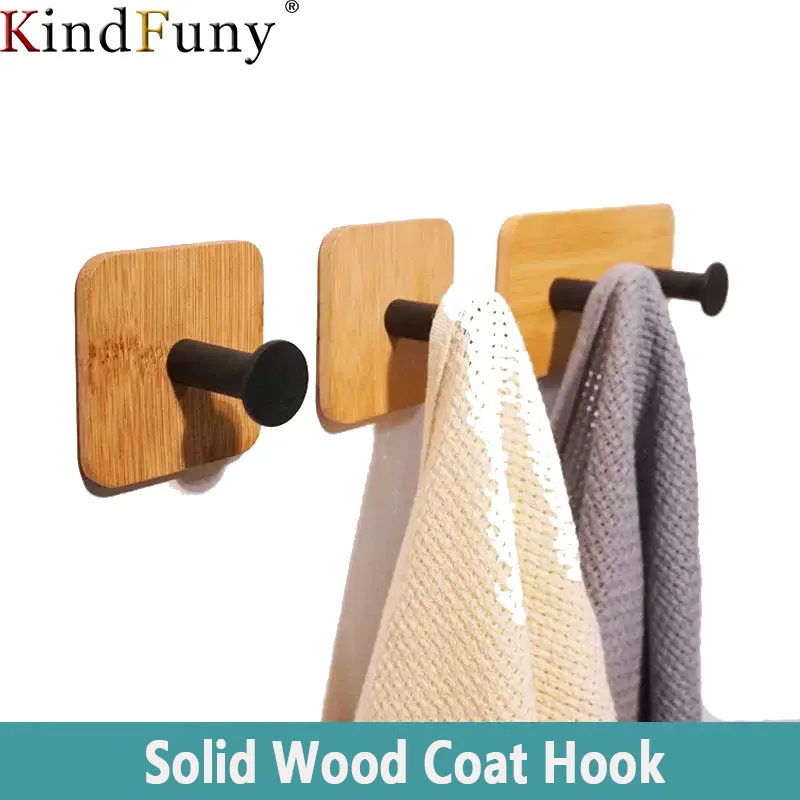 Solid Wood Coat Hook Wall Clothes Hanger Door Keychain Holder Sticky Hook Kitchen Bathroom Robe Towel Organizer Accessorie
Solid Wood Coat Hook Wall Clothes Hanger Door Keychain Holder Sticky Hook Kitchen Bathroom Robe Towel Organizer Accessorie