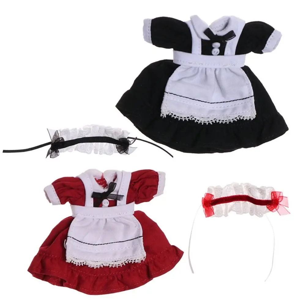 Handmade Maid Dresses Fashion DIY Doll Clothes Skirt with Headband Set Black/Red Dolls Tops
Handmade Maid Dresses Fashion DIY Doll Clothes Skirt with Headband Set Black/Red Dolls Tops