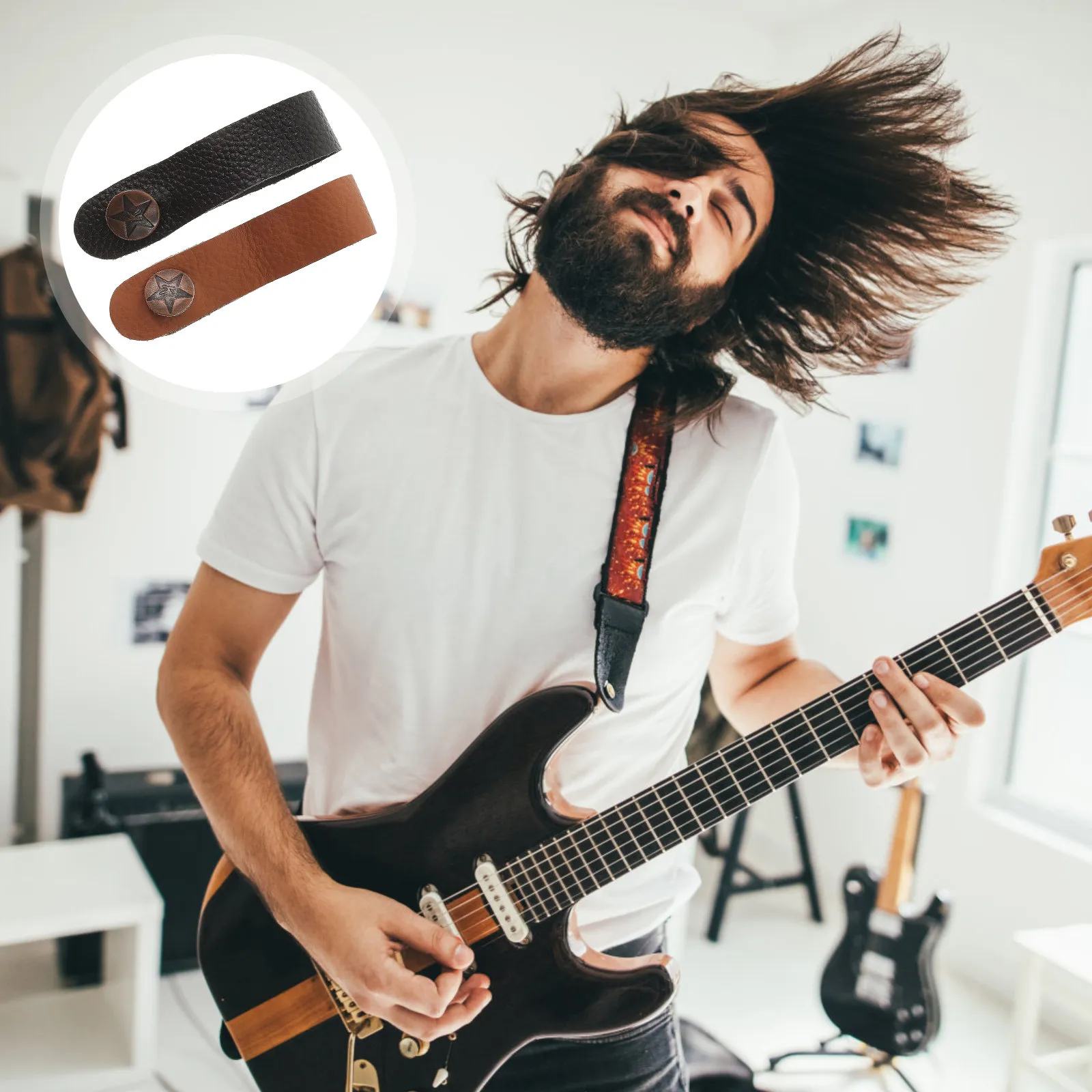 2 Pcs Acoustic Guitar Strap Tie Adapter Electric Buttons Lock Neck Headstock Ties
2 Pcs Acoustic Guitar Strap Tie Adapter Electric Buttons Lock Neck Headstock Ties