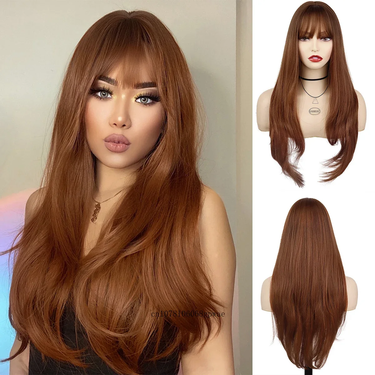Коричневые парики Синтетические волосы 30-дюймовый длинный прямой парик с челкой для женщин Повседневный костюм Косплей Вечеринка Использование Высокотемпературное волокно
Коричневые парики Синтетические волосы 30-дюймовый длинный прямой парик с челкой для женщин Повседневный костюм Косплей Вечеринка Использование Высокотемпературное волокно