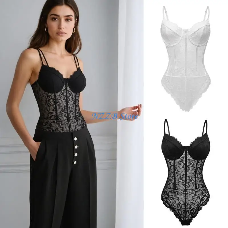 T21F Black Mesh Bodysuit with Delicate Lace Decoration Sleeveless Tops Great for Fashion Women Seeking Comfort and
T21F Black Mesh Bodysuit with Delicate Lace Decoration Sleeveless Tops Great for Fashion Women Seeking Comfort and