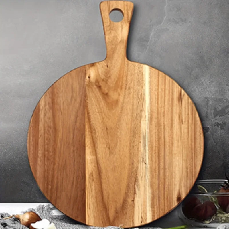 1pc Acacia Wooden Pizza Board with Handle - Suitable for cutting, serving, and storing fruits, cheese, etc. - Kitchen Supplies,
1pc Acacia Wooden Pizza Board with Handle - Suitable for cutting, serving, and storing fruits, cheese, etc. - Kitchen Supplies,