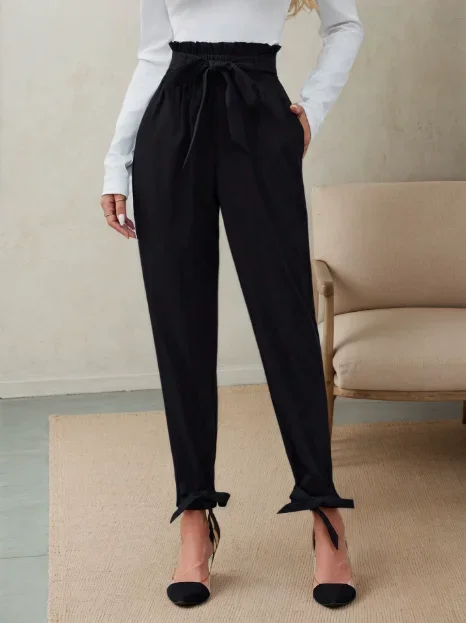Women's Fashion Skinny Pants New Style Adjustable High-Waist Pockets with Bow Ties for A Personalized Fit In Leggings for Women
Women's Fashion Skinny Pants New Style Adjustable High-Waist Pockets with Bow Ties for A Personalized Fit In Leggings for Women