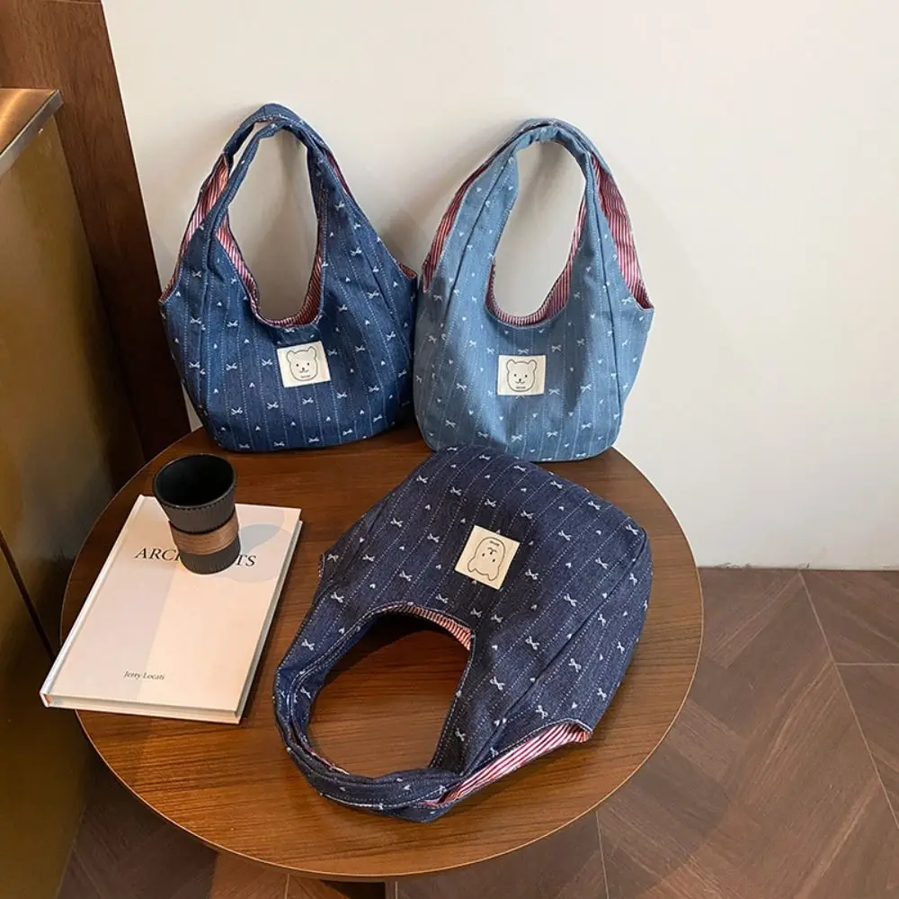 Portable Korean Style Denim Bucket Bag Sweet Bowknot Denim Bow Handbag Cowboy Casual Cute Wrist Bag Streetwear
Portable Korean Style Denim Bucket Bag Sweet Bowknot Denim Bow Handbag Cowboy Casual Cute Wrist Bag Streetwear