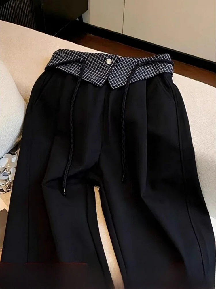 Casual Wide Leg Straight Leg Pants Women's High Waist Button Pure Color Commute Style Korean Version with Pockets Tag Removed
Casual Wide Leg Straight Leg Pants Women's High Waist Button Pure Color Commute Style Korean Version with Pockets Tag Removed