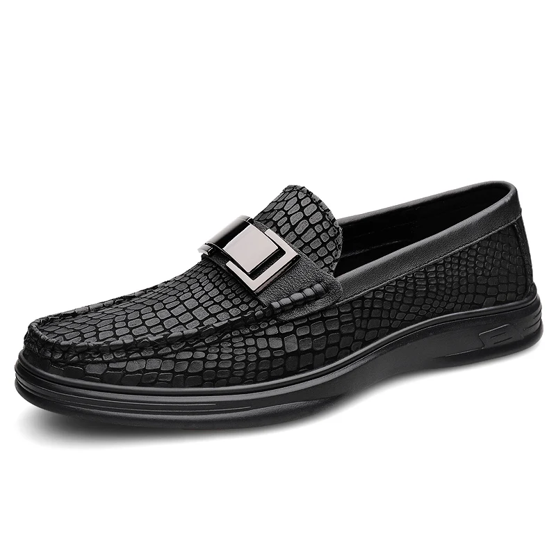 Trendy New Crocodile Pattern Business Formal Shoes Thick Soled Low Cut Men's Work Shoes Versatile Leather Casual Shoes for Men’s
Trendy New Crocodile Pattern Business Formal Shoes Thick Soled Low Cut Men's Work Shoes Versatile Leather Casual Shoes for Men’s