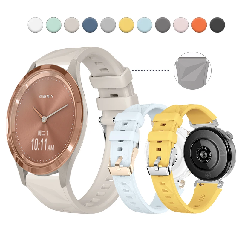 18mm Strap for Garmin Move3s Skin-Friendly Silicone Women Men Strap Compatible with Garmin Garmin Vivomove 3S Universal
18mm Strap for Garmin Move3s Skin-Friendly Silicone Women Men Strap Compatible with Garmin Garmin Vivomove 3S Universal