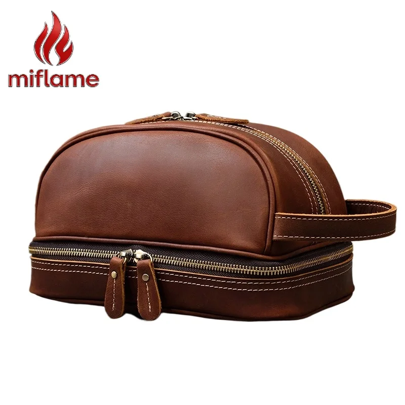 Men's Vintage Premium Leather Clutch Travel Toiletry Bag Crazy Horse Leather Shaving Kit Organizer
Men's Vintage Premium Leather Clutch Travel Toiletry Bag Crazy Horse Leather Shaving Kit Organizer
