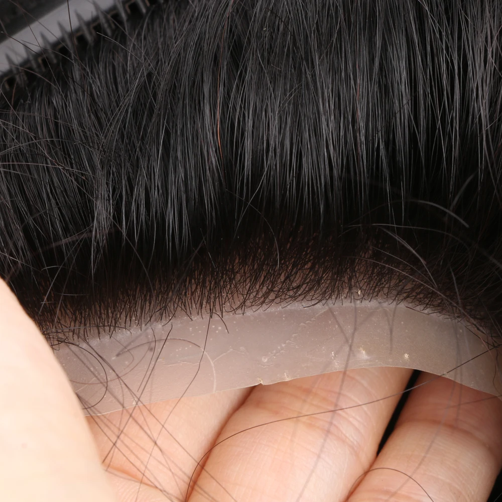 Men's Wig Human Hair Toupee System Skinlike PU Hairline & Knotted Mono HD Lace Durable MachineRemy 130% Density 6" Natural Color
Men's Wig Human Hair Toupee System Skinlike PU Hairline & Knotted Mono HD Lace Durable MachineRemy 130% Density 6" Natural Color
