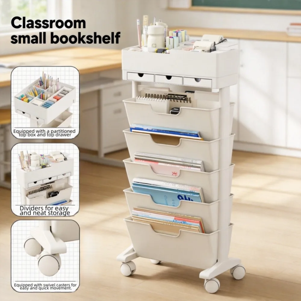 Large Capacity Movable Book Storage Rack Multifunctional Plastic Shelf for Office Study Living Room Multi Layer Organization Space Saver
Large Capacity Movable Book Storage Rack Multifunctional Plastic Shelf for Office Study Living Room Multi Layer Organization Space Saver