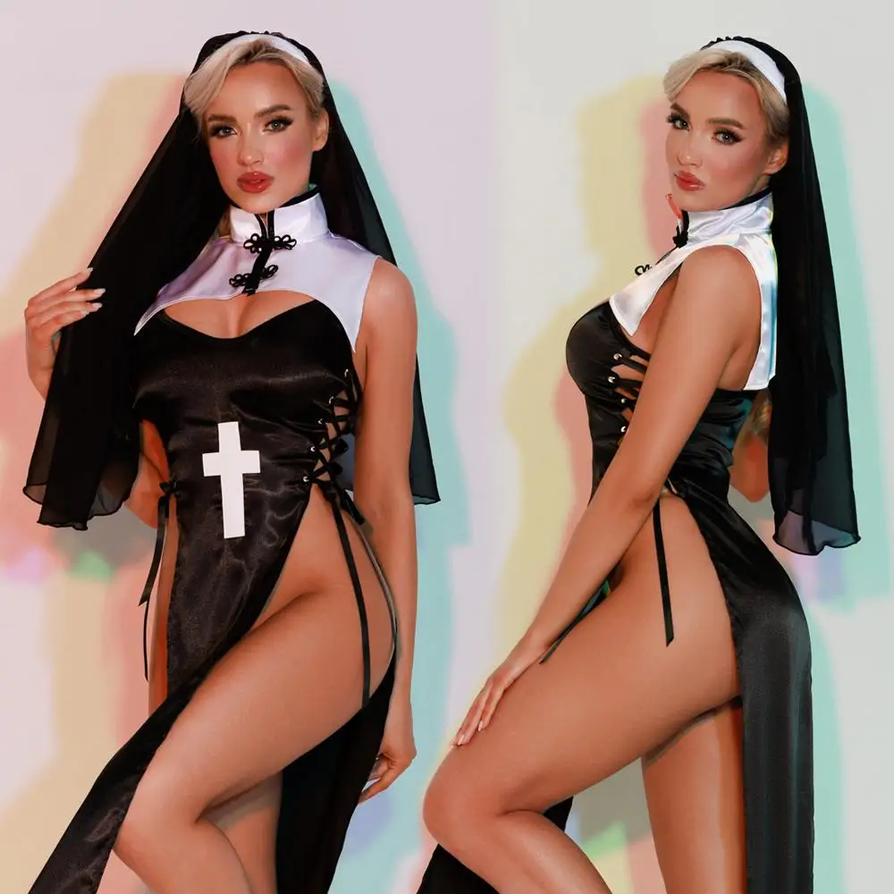 2024 New Arrival Women's Sexy Roleplay Nun Uniform Adult Lady Exotic Night Club Party Cosplay Sister Costumes Lingerie Outfit
2024 New Arrival Women's Sexy Roleplay Nun Uniform Adult Lady Exotic Night Club Party Cosplay Sister Costumes Lingerie Outfit