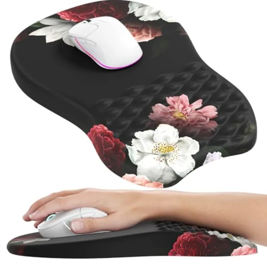 Ergonomic Mouse Pad with Wrist Support, Memory Foam Wrist Rest Mouse Pad, Non-Slip Base, Smooth Surface for Office and Home
Ergonomic Mouse Pad with Wrist Support, Memory Foam Wrist Rest Mouse Pad, Non-Slip Base, Smooth Surface for Office and Home