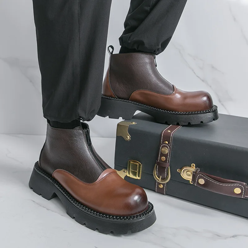 Men Classic Retro Chelsea Boots Men Fashion Leather Ankle Boots Men Business British Style Short Boots High Top Casual Shoes
Men Classic Retro Chelsea Boots Men Fashion Leather Ankle Boots Men Business British Style Short Boots High Top Casual Shoes