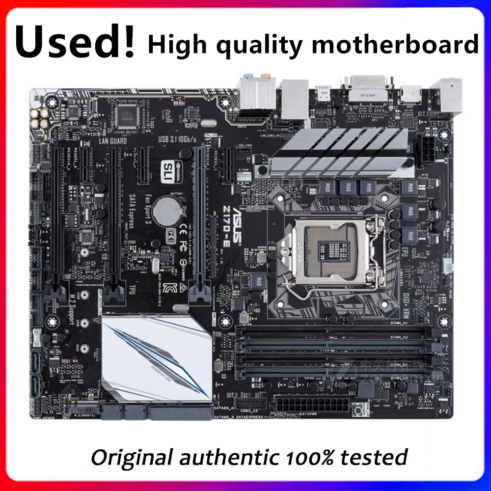 For Asus Z170-E Original Used Desktop Intel Z170 Z170M DDR4 Motherboard LGA 1151 i7/i5/i3 USB3.0 SATA3
For Asus Z170-E Original Used Desktop Intel Z170 Z170M DDR4 Motherboard LGA 1151 i7/i5/i3 USB3.0 SATA3
