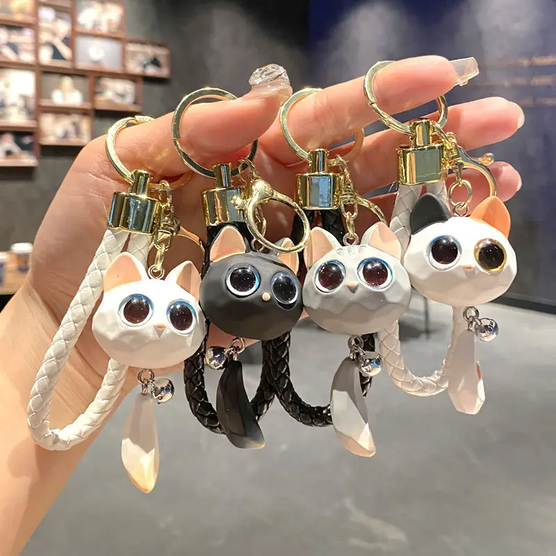 Cute 3D Big-Eyed Cat Keychain,Cartoon Cat Head Pendant,Women Bag Charm Car Key Ring Jewelry Creative Gift Decoration Accessories
Cute 3D Big-Eyed Cat Keychain,Cartoon Cat Head Pendant,Women Bag Charm Car Key Ring Jewelry Creative Gift Decoration Accessories