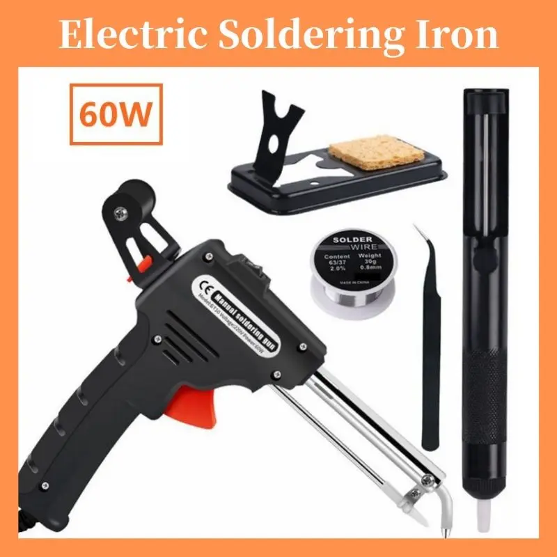 Hand-held Electric Soldering Iron 110V/220V 60W External/Internal Heating Soldering Gun Automatically Send Tin BGA Welding Tools
Hand-held Electric Soldering Iron 110V/220V 60W External/Internal Heating Soldering Gun Automatically Send Tin BGA Welding Tools
