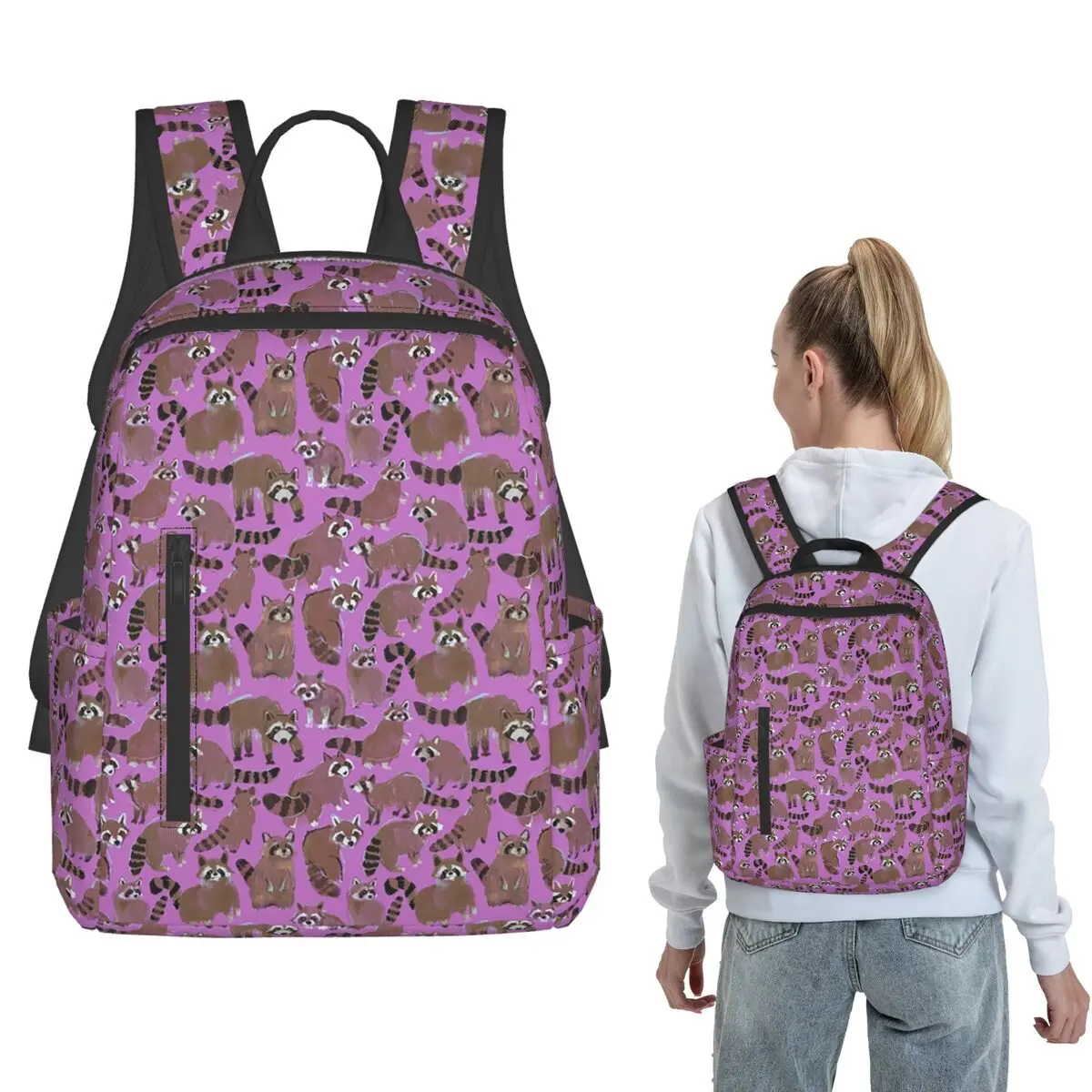 Cute Cartoon Raccoon Pattern Backpack Daypack Boys Girls BookBag School Bag Shoulder Bags for Men Women
Cute Cartoon Raccoon Pattern Backpack Daypack Boys Girls BookBag School Bag Shoulder Bags for Men Women