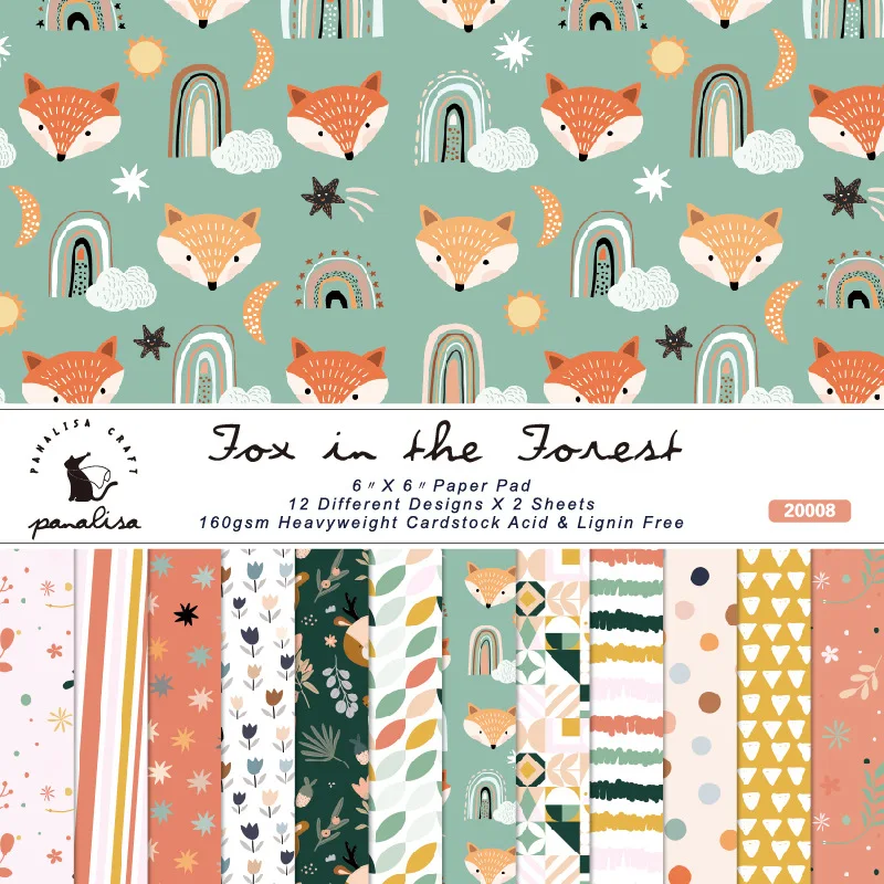12 Sheet Fox Pattern Scrapbooking Papers Pads for Handmade Cards DIY Scrapbook Background Paper Pack Junk Journal Craft Supplies
12 Sheet Fox Pattern Scrapbooking Papers Pads for Handmade Cards DIY Scrapbook Background Paper Pack Junk Journal Craft Supplies