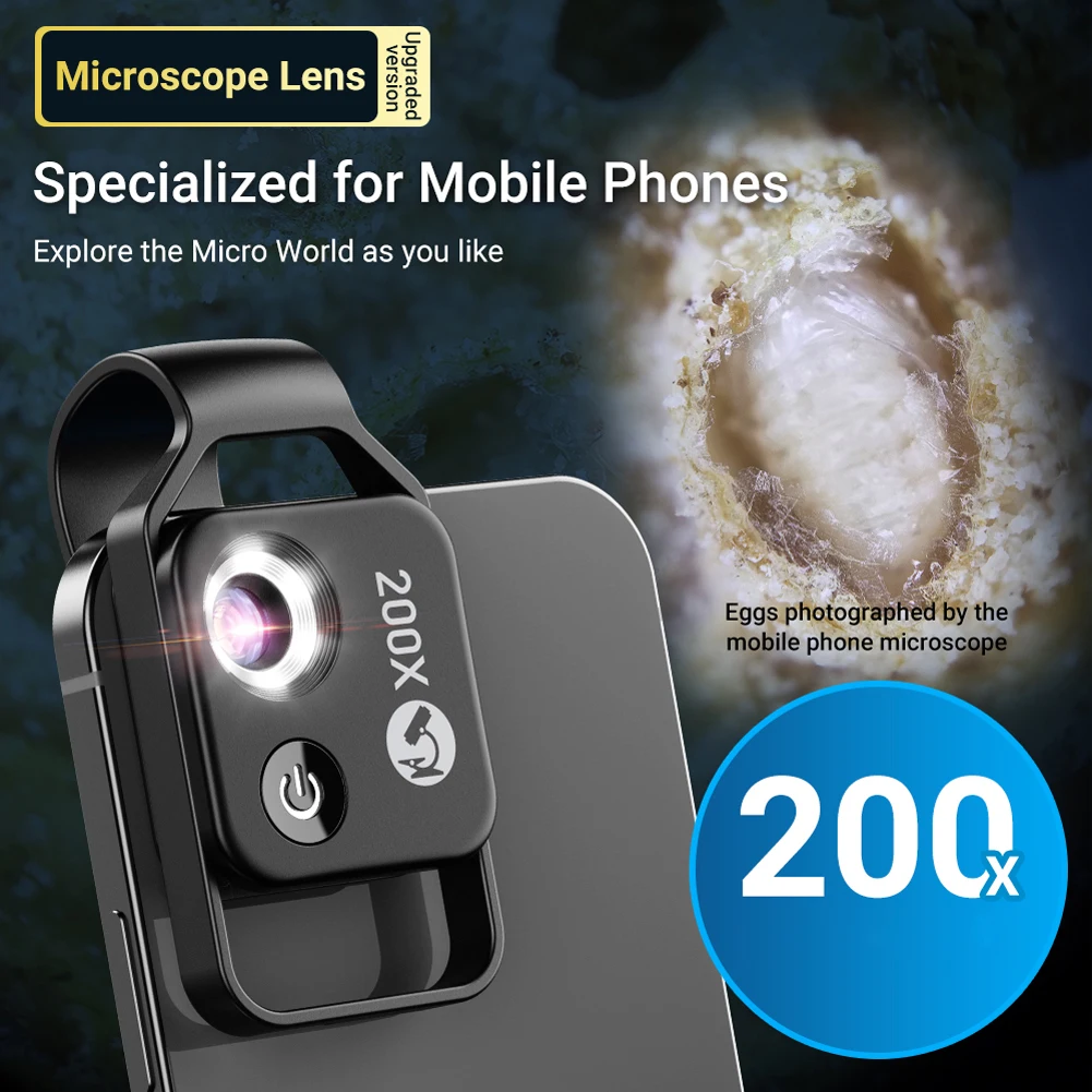 Clearness 200X Magnification Microscope Lens for Phone Camera Lens Phone Mobile Macro Lens USB Universal Mobilephone Microscope
Clearness 200X Magnification Microscope Lens for Phone Camera Lens Phone Mobile Macro Lens USB Universal Mobilephone Microscope