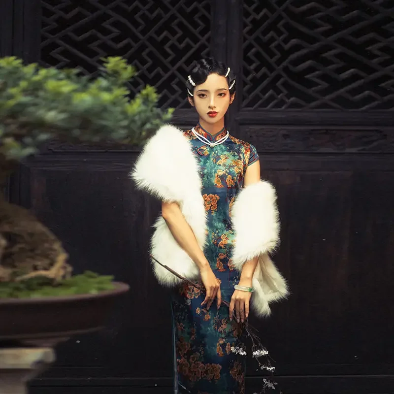 Cheongsam Sexy Elegant Summer Young Women Vintage Printing Chinese Traditional Qipao Evening Dress Shawl Photography Clothing
Cheongsam Sexy Elegant Summer Young Women Vintage Printing Chinese Traditional Qipao Evening Dress Shawl Photography Clothing