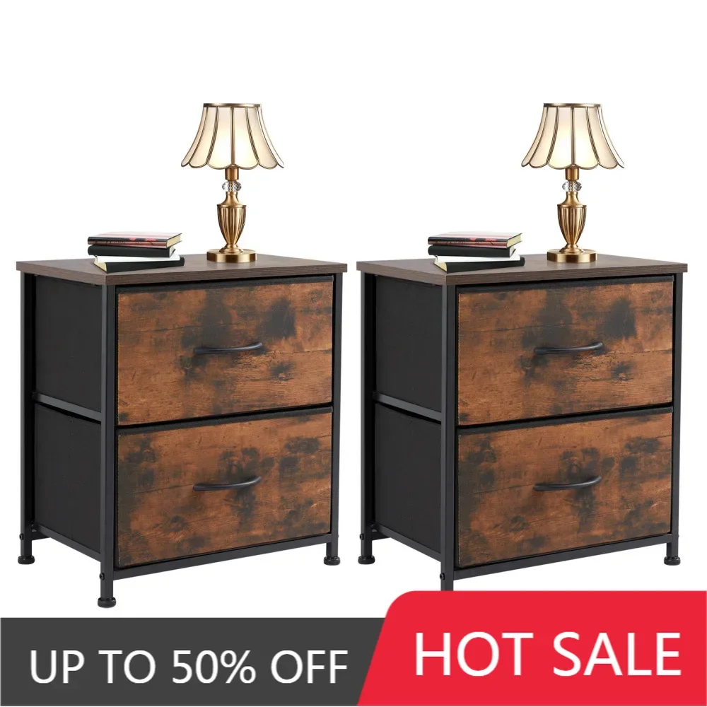 Nightstand Set of 2 with 2 Storage Drawers,20" Height Bed Side Furniture End Table, Wooden Top Fabric Cabinet,Closet,Entryway
Nightstand Set of 2 with 2 Storage Drawers,20" Height Bed Side Furniture End Table, Wooden Top Fabric Cabinet,Closet,Entryway
