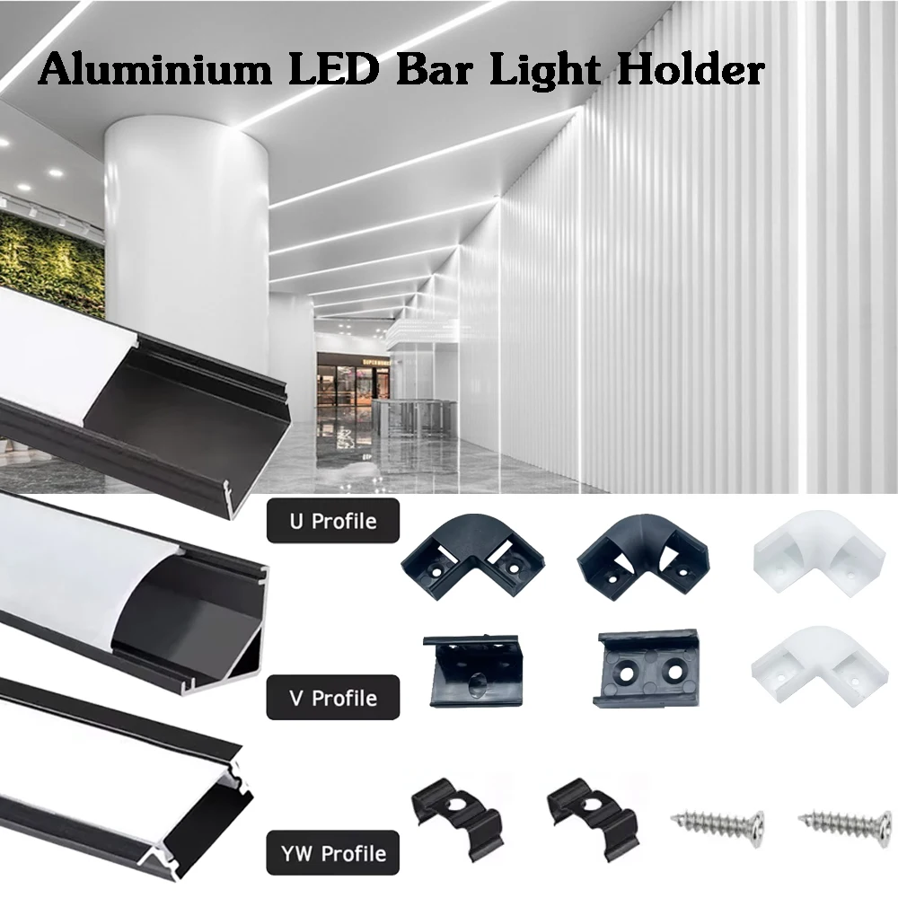 V/U/YW-Shape Recessed LED Aluminum Profiles Corner Light Holder Black/White Linear Light Groove for 8mm 10mm 12mm Strip Lights
V/U/YW-Shape Recessed LED Aluminum Profiles Corner Light Holder Black/White Linear Light Groove for 8mm 10mm 12mm Strip Lights