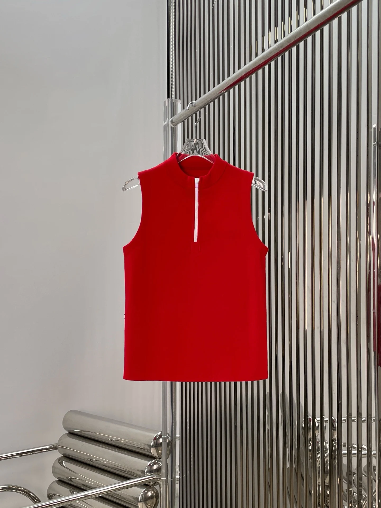 Red Knitted f Zipper Stand Collar Vest Women's Svel Slimming Versatile Top High Quali Casual Sle Faionable
Red Knitted f Zipper Stand Collar Vest Women's Svel Slimming Versatile Top High Quali Casual Sle Faionable