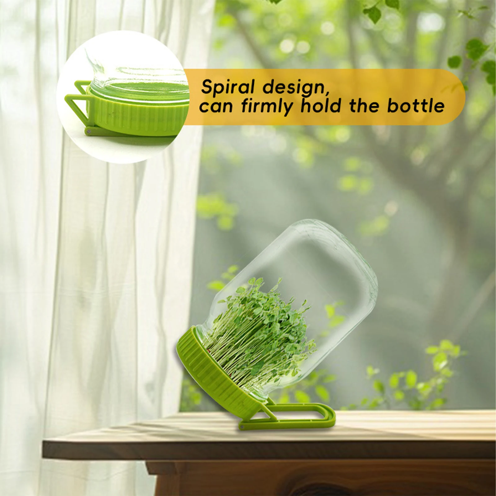 Plastic Sprouting Jar Lid for Glass Jars with Sprouting Stands for Wide And Wide Mouth Mason Jar for Growing Organic Sprouts Set
Plastic Sprouting Jar Lid for Glass Jars with Sprouting Stands for Wide And Wide Mouth Mason Jar for Growing Organic Sprouts Set