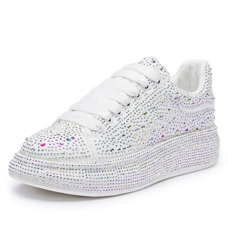 4.5cm Genuine Leather Women Shoes Platform Sneakers Luxury Rhinestone Women Casual Shoes Fashion Sneakers White Skateboard
4.5cm Genuine Leather Women Shoes Platform Sneakers Luxury Rhinestone Women Casual Shoes Fashion Sneakers White Skateboard