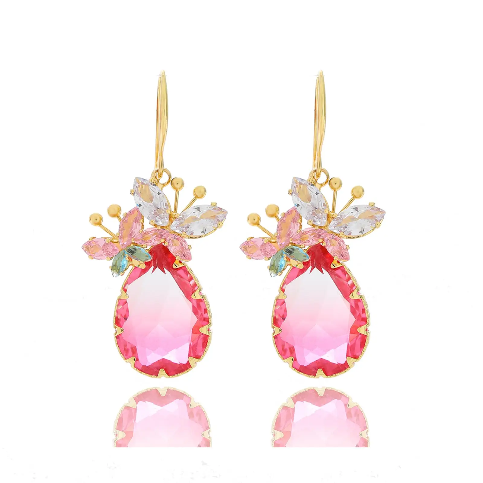 Crystal Teardrop Dangle Butterfly Earrings For Women Pink CZ Statement Jewelry Party
Crystal Teardrop Dangle Butterfly Earrings For Women Pink CZ Statement Jewelry Party