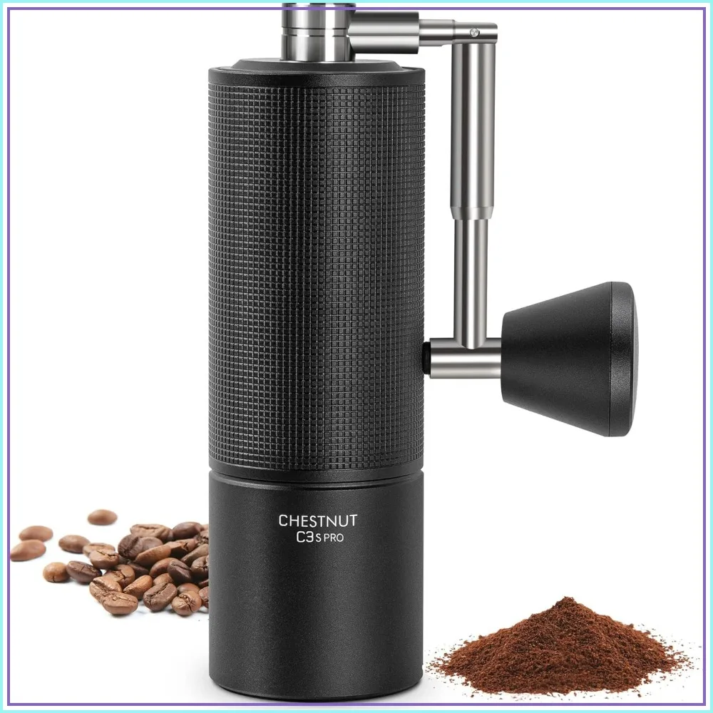 Manual Coffee Grinder with Stainless Steel Conical Burr, Adjustable Grind for Espresso to French Press, Foldable Handle, Black
Manual Coffee Grinder with Stainless Steel Conical Burr, Adjustable Grind for Espresso to French Press, Foldable Handle, Black