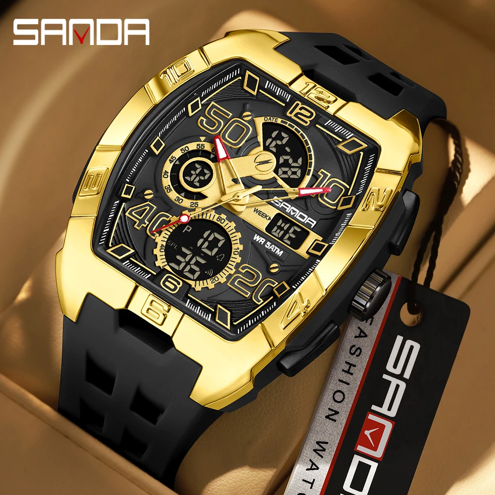 SANDA 2026Men's Outdoor Multifunctional Electronic Quartz Watch 5ATM Waterproof Night Light Countdown Stopwatch Alarm Clock 5110
SANDA 2026Men's Outdoor Multifunctional Electronic Quartz Watch 5ATM Waterproof Night Light Countdown Stopwatch Alarm Clock 5110