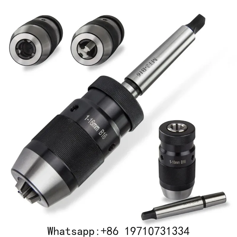B16 1-16mm Steel Self Tighten Keyless Drill Chuck + MT2-B16 Arbor for Lathe Drill MK2 Drill Chuck Arbor
B16 1-16mm Steel Self Tighten Keyless Drill Chuck + MT2-B16 Arbor for Lathe Drill MK2 Drill Chuck Arbor