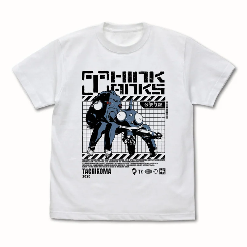 Ghost in the Shell Stand Alone Complex Anime T Shirt 0611 Cyberpunk Tachikoma Graphic Tee Sci-Fi Y2K clothes US Size Top S-6XL
Ghost in the Shell Stand Alone Complex Anime T Shirt 0611 Cyberpunk Tachikoma Graphic Tee Sci-Fi Y2K clothes US Size Top S-6XL