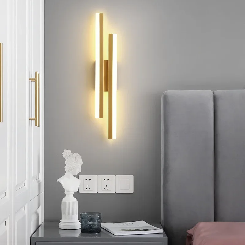 Modern Simple Bedroom Wall Lamp Luxury Line Bedside Lighting for Living Room Corridor Balcony Background
Modern Simple Bedroom Wall Lamp Luxury Line Bedside Lighting for Living Room Corridor Balcony Background