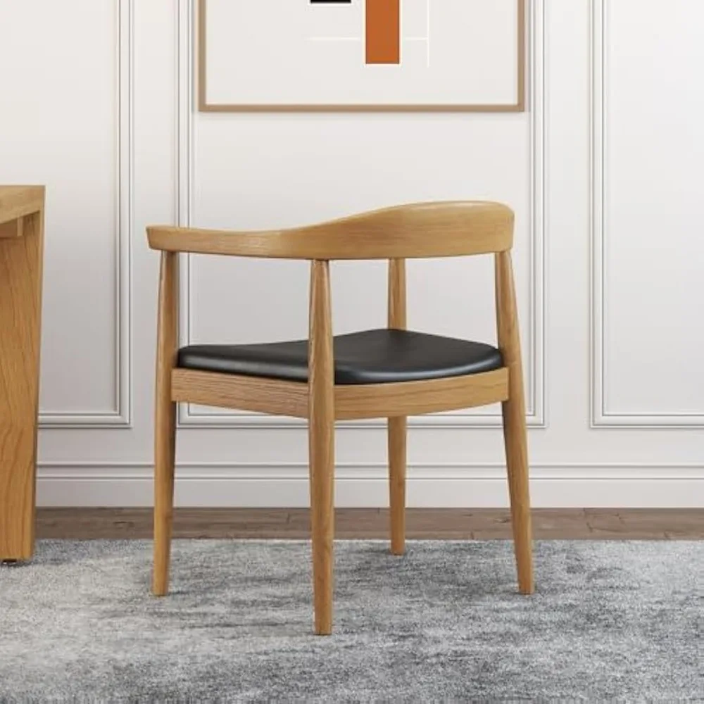 Wooden Dining Chairs with Backrest and Armrest Modern Curved Back Dining Chair Upholstered Leather Walnut Wooden Armchair
Wooden Dining Chairs with Backrest and Armrest Modern Curved Back Dining Chair Upholstered Leather Walnut Wooden Armchair