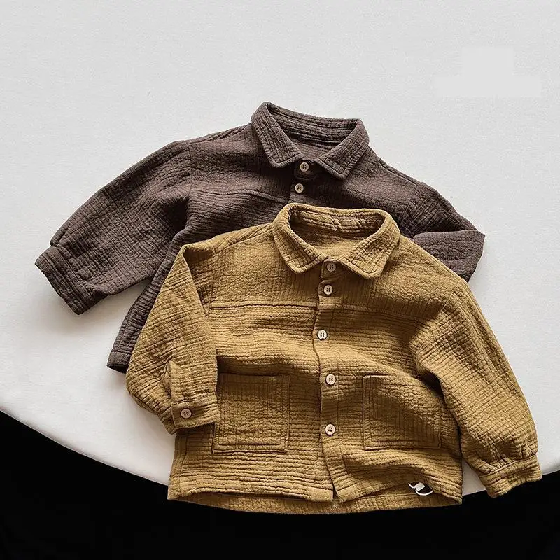 2023 New Children Long Sleeve Cotton Coat Solid Baby Casual Jacket Autumn Kids Cardigan Solid Boys Girls Single Breasted Tops
2023 New Children Long Sleeve Cotton Coat Solid Baby Casual Jacket Autumn Kids Cardigan Solid Boys Girls Single Breasted Tops