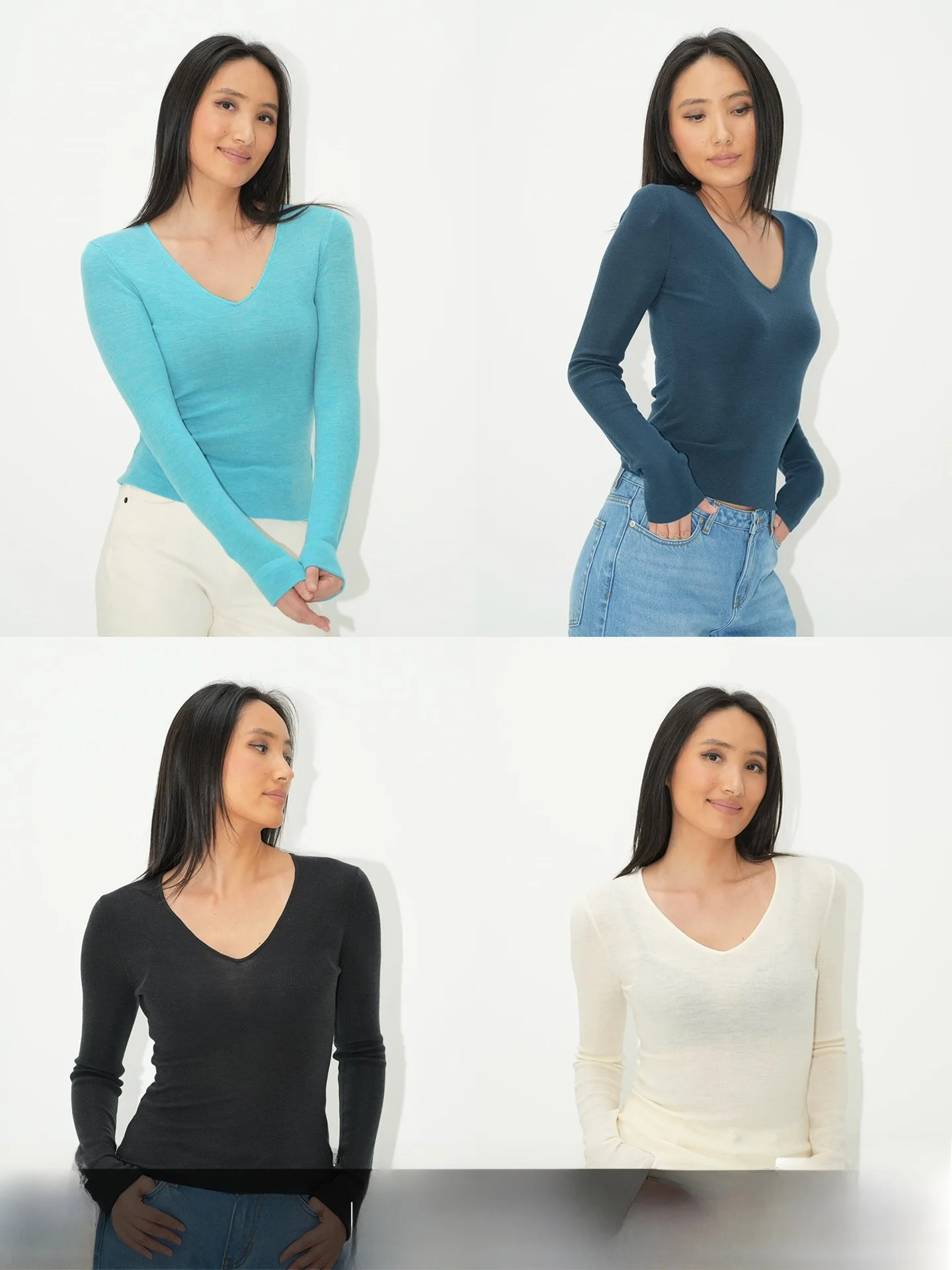 WellD Biella Yangzi 00 Special Fine Merino Wool V-ne Sweater Women's Faion Soft Woolen Knitted Wear Layering Recommendation
WellD Biella Yangzi 00 Special Fine Merino Wool V-ne Sweater Women's Faion Soft Woolen Knitted Wear Layering Recommendation