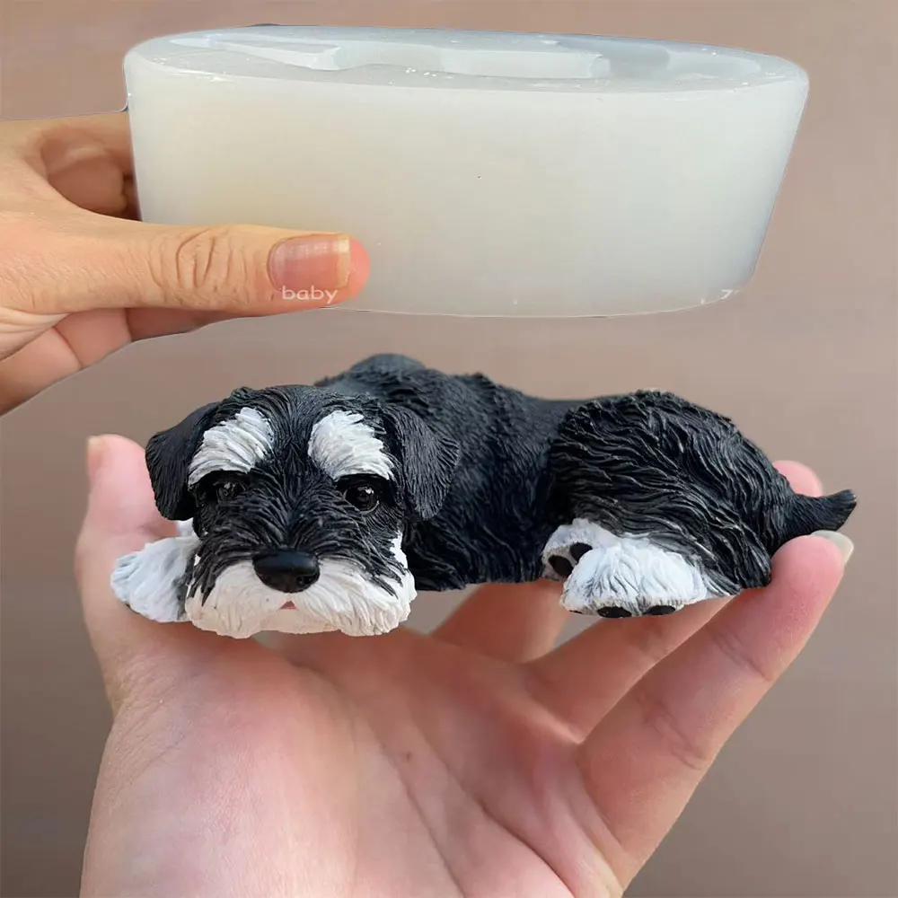 Schnauzer Dog Silicone Mold 3D Pet Dog Plaster Souvenir Customized Resin Animal Mold DIY Desktop Ornaments Dog Lover
Schnauzer Dog Silicone Mold 3D Pet Dog Plaster Souvenir Customized Resin Animal Mold DIY Desktop Ornaments Dog Lover