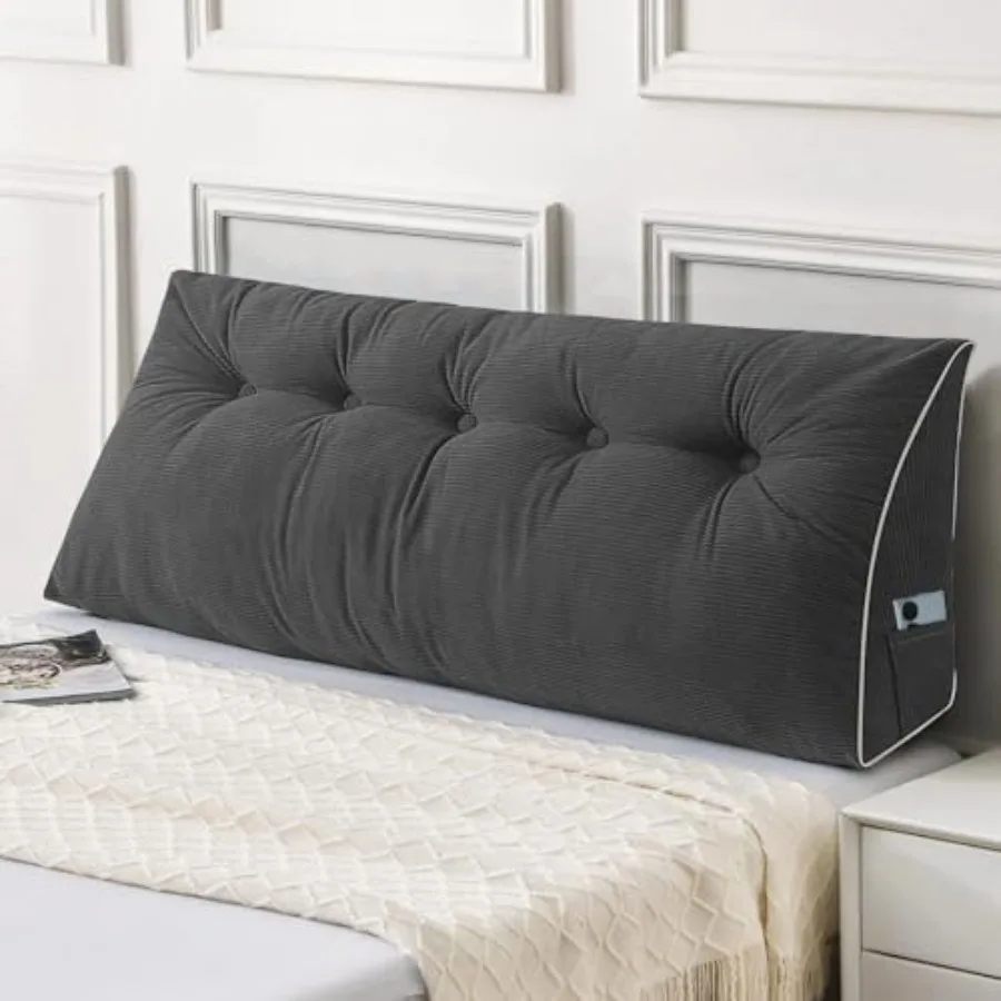Headboard Pillow Wedge Pillow Headboard for Sitting Up in Bed Back-Rest Support Triangular Cushion for Reading - Features Remov
Headboard Pillow Wedge Pillow Headboard for Sitting Up in Bed Back-Rest Support Triangular Cushion for Reading - Features Remov