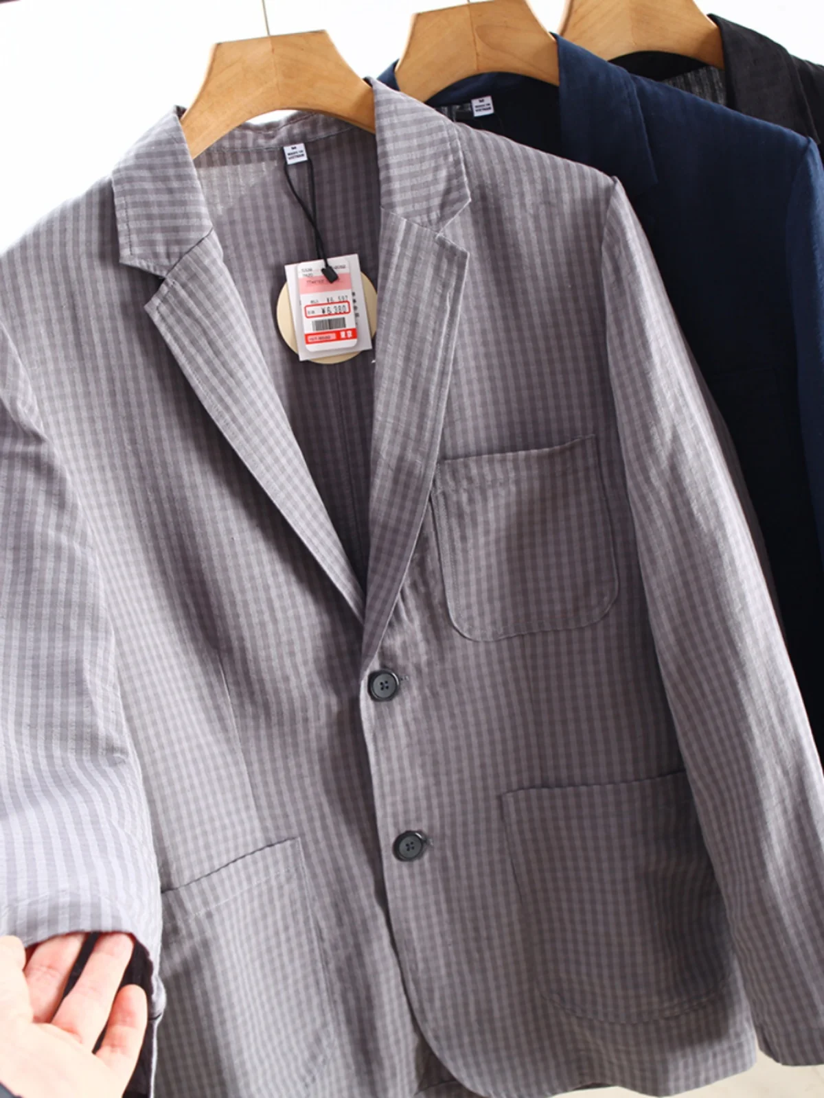 Mixed Flax Bubble Cloth Texture Men's Casual Spring Plaid Jaet Single-Breasted Coat Faion Urban Sle Long Sve Suit
Mixed Flax Bubble Cloth Texture Men's Casual Spring Plaid Jaet Single-Breasted Coat Faion Urban Sle Long Sve Suit