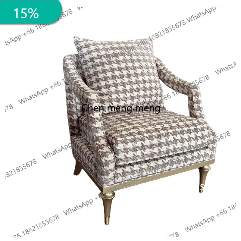M178 American retro single sofa chair solid wood leg fabric sofa B & B tiger chair living room chair
M178 American retro single sofa chair solid wood leg fabric sofa B & B tiger chair living room chair