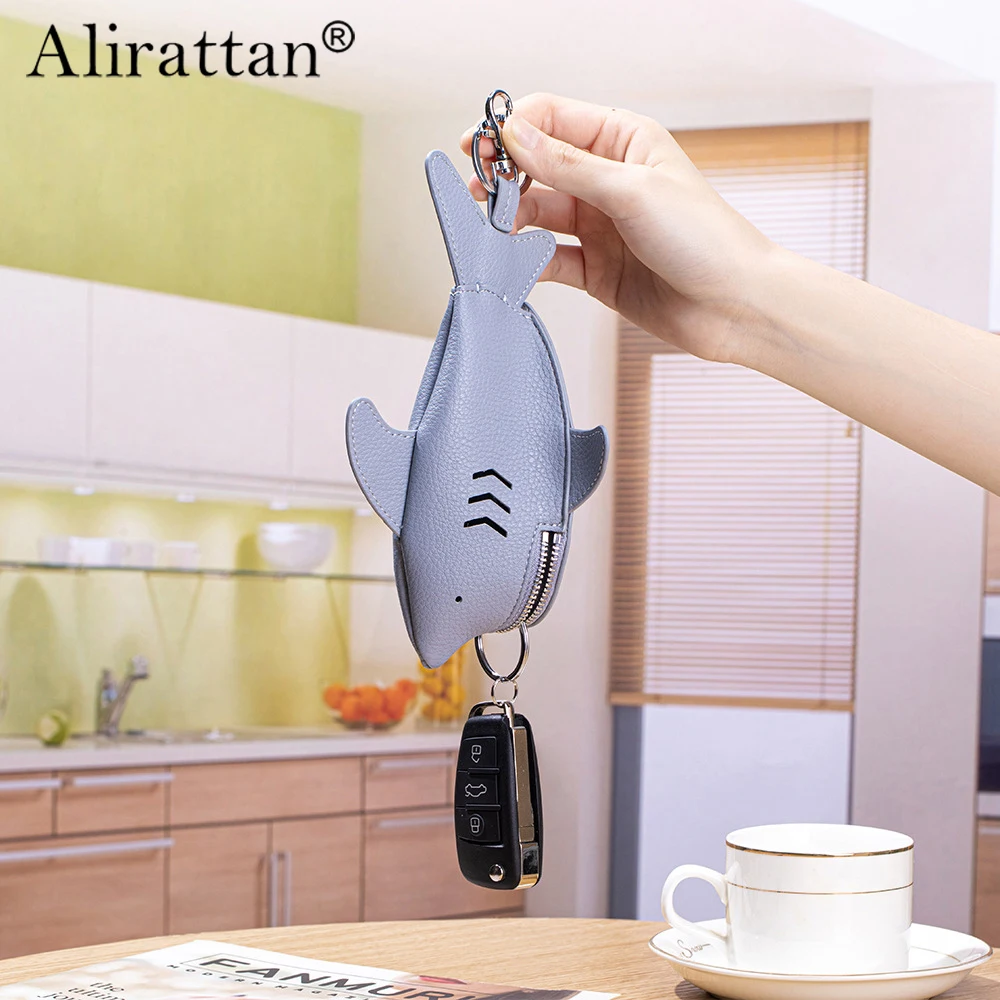 Alirattan 2025 New Creative Genuine Leather Key Bag Portable Universal Shark Key Protective Cover Bag Pendant Storage Bag
Alirattan 2025 New Creative Genuine Leather Key Bag Portable Universal Shark Key Protective Cover Bag Pendant Storage Bag